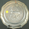 Consigned Vintage French Decorative Pewter Plate