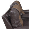 Park Avenue Brown Power Reclining Loveseat with Console