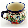 Polish Pottery Potbelly Coffee Mug, Pattern Number: 149 Art