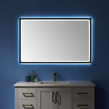Rectangular LED Lighted Accent Bathroom/Vanity Wall Mirror, 48"