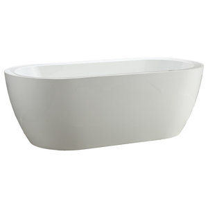 Signature Hardware Treece Acrylic Tub Contemporary Bathtubs By Venice Modern Freestanding Soaking Acrylic Bathtub White 67