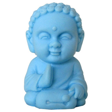 Pocket Buddha Harmony Blue Buddhism Figurine Toy
