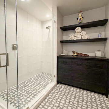 Venice Beach Shower Remodel with Pattern Tile Flooring