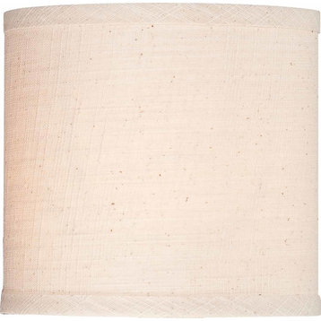 Volume Lighting V0302 Ecru Linen Drum Shade - Off White