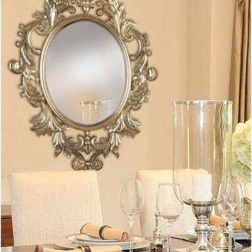 Kenroy Home Louis Wall Mirror in Silver Leaf