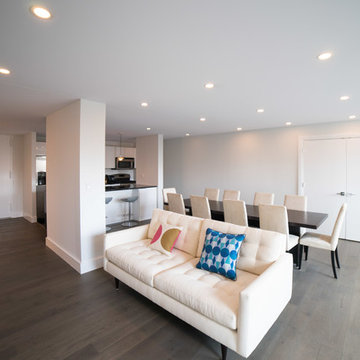 Encapsulation of popcorn ceiling and lighting upgrade in Roosevelt Island, NY