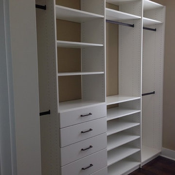 Master Closets with Oil-Rubbed Bronze Hardware