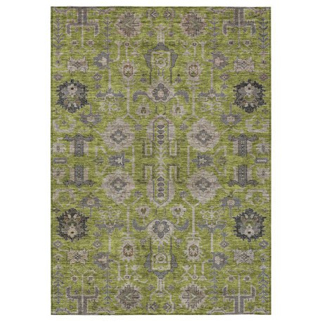 Machine Washable Indoor/Outdoor Chantille ACN697 Olive 2'6" x 3'10" Rug