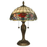 Dale Tiffany - Dale Tiffany TT10211 Malta Tiffany - Two Light Table Lamp - Shade Included.  Cube: 1.86Malta Tiffany Two Light Table Lamp Antique Bronze Hand Rolled Art Glass *UL Approved: YES *Energy Star Qualified: n/a  *ADA Certified: n/a  *Number of Lights: Lamp: 2-*Wattage:60w E27 bulb(s) *Bulb Included:No *Bulb Type:E27 *Finish Type:Antique Bronze