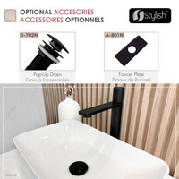 STYLISH Nessa Single Handle 12 1/2" Matte Black Vessel Bathroom Faucet