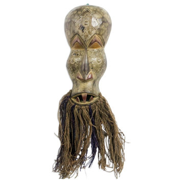 Handmade Obo-Adaka Healer African Wood Mask, Ghana
