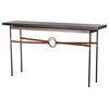 Hubbardton Forge 750120-10-14-LC-M3 Equus Wood Top Console Table in Black