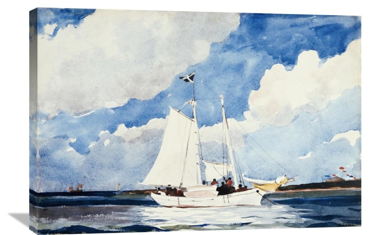 "Fishing Schooner, Nassau" Artwork, 36" x 24.7" - Beach Style - Prints ...