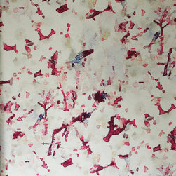 MELLOR &ndash; PINK CHERRY BLOSSOM ON SILVER Pattern Number: 2016-106-02 - Wallpaper