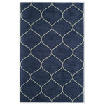 Momeni - Momeni Newport Hand Tufted Contemporary Area Rug Blue 3'9" X 5'9" - Inspired by the iconic textiles of William Morris, the updated patterns of this decorative area rug offer both classic and contemporary accent pieces with unlimited design potential. From lush botanical designs to Alhambra arabesques, each rug conveys an ageless beauty in shades of yellow, blue, grey and gold. 100% natural wool fibers and hand-tufted construction give each dynamic floorcovering structure and support that holds up beautifully in high-traffic areas of the home.