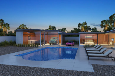 Mid-century modern pool photo in Las Vegas