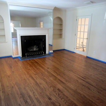 GARDEN CITY - OLD FLOORS REFINISHED WITH NUTMEG STAIN AND BONA TRAFFIC HD