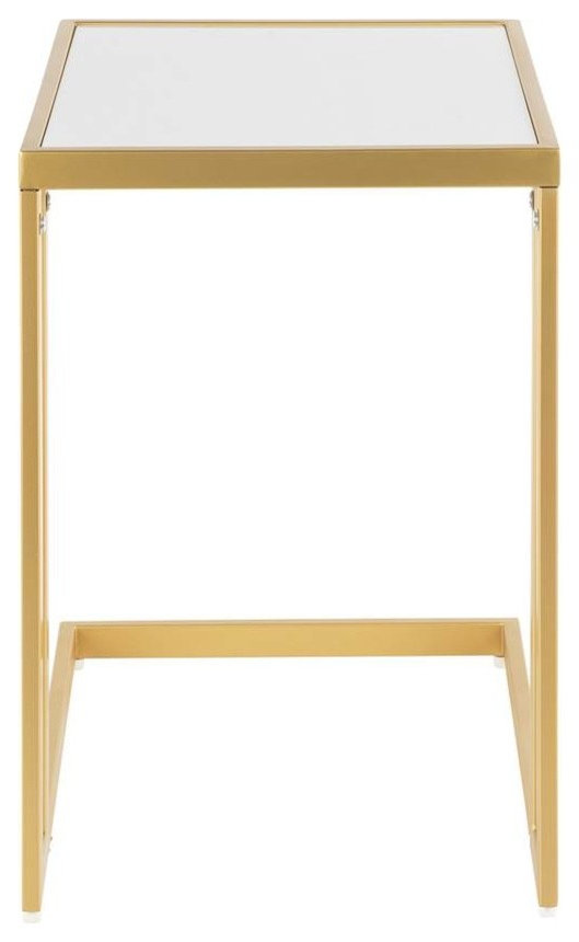 Side Table in White and Gold