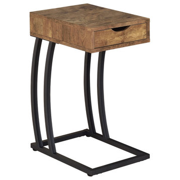 Accent Table with Storage Drawer, Antique Nutmeg