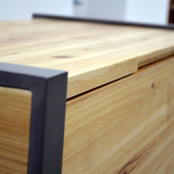 Modern Solid wood and metal toy box - Kids Storage Benches And Toy Boxes