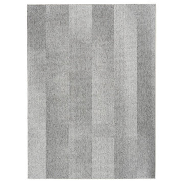 Nourison Textured Home 3'11" x 5'11" Ivory Grey Farmhouse Indoor Area Rug