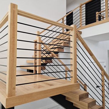 Project #143 | Floating Red Oak Staircase