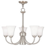 Livex Lighting Lights - Ridgedale Dinette Chandelier, English Bronze - Bring a simple, yet eye-catching style into your home with this lovely chandelier. The geometric design will add interest to kitchens and breakfast nooks alike. Painted in a brushed nickel finish, this design will bring light for years to come.�