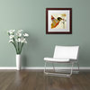 Color Bakery 'Hummingbird Brocade III' Art, Wood Frame, White Matte, 11"x11"