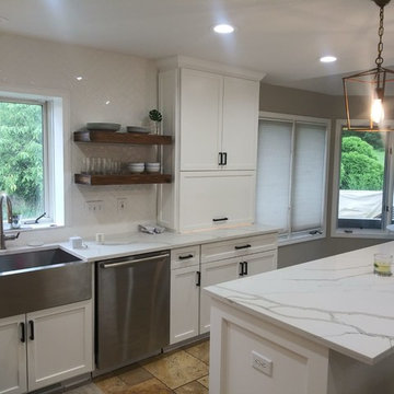 Full kitchen remodel with shaker full overlay doors