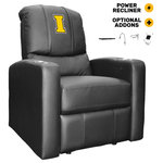 Dreamseat - Iowa Hawkeyes Block I Man Cave Home Theater Power Recliner - Perfect for your living room, man cave, home theater, or anywhere you want to recline and relax in total comfort. Combines sleek lines with maximum comfort in a compact footprint. The stealth features synthetic leather and a manual recline mechanism. Cup holders in each arm add to the utility of the chair. The patented XZipit system provides endless logo options on the front of the chair and allows you to showcase your favorite team or interest.