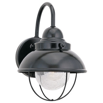 Sea Gull Sebring 1-Light Outdoor Wall Lantern 8870-12, Black