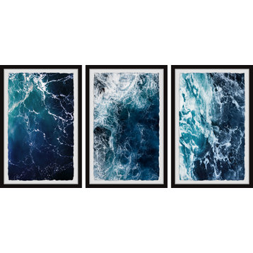 Whole Lot of Blue Triptych, Set of 3, 8x12 Panels