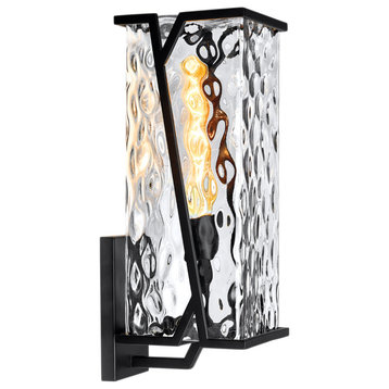 Norwell Lighting 1250-CW Waterfall 18" Tall Outdoor Wall Sconce - Matte Black