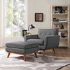 Modway Engage 2-Piece Armchair and Ottoman, Gray