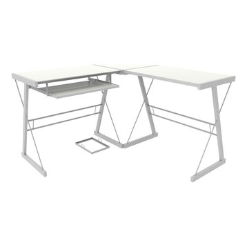 Ryan Rove Madison 3-Piece Corner L-Shaped Computer Desk in White