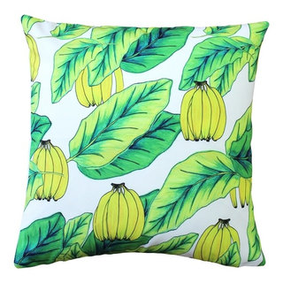 Skyline Furniture 18x18 Polyester Insert in Banana Leaf Floral