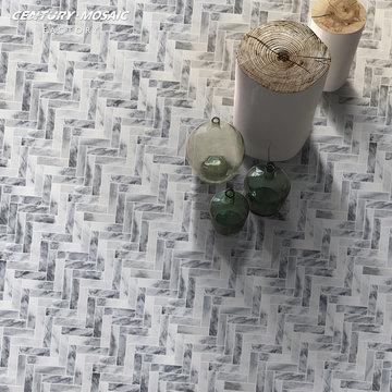 1.2”x 4.8”Rain Clouds Herringbone Mosaic Tile