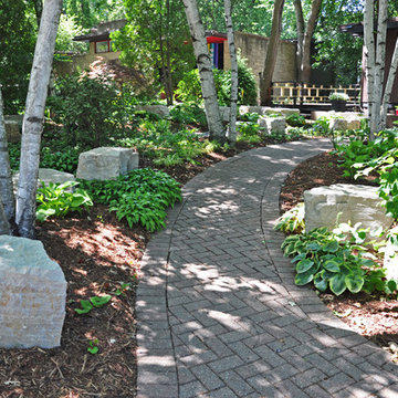 Hollandstone Walkway & Limestone Boulders