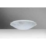 Besa Lighting - Besa Lighting 968252-PN Trio 12-1-Light Flush.75 - Bulb Shape: A19  Dimable: Yes Trio 12-One Light Fl Marble Glass UL:: Suitable for damp locations Energy Star Qualified: n/a ADA Certified: n/a  *Number of Lights: 1-*Wattage:100w Incandescent bulb(s) *Bulb Included:No *Bulb Type:Incandescent *Finish Type:Polished Nickel