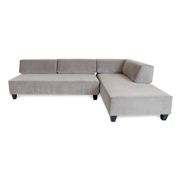 Dot Modern, Modular Sectional in Pewter Gray