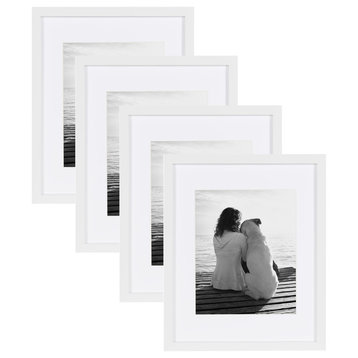 Gallery Wood Picture Frame, Set of 4, White, 11"x14"
