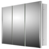 Tri-View Series Medicine Cabinet, 48"x30", Beveled Edge