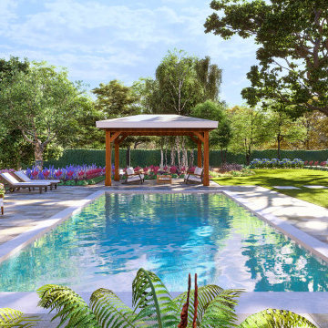 MId-Century Modern Backyard Forest