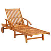 vidaXL Sun Lounger 2 Pcs Outdoor Furniture Set with Cushions Solid Wood Acacia