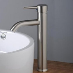 Single Handle Nickel Brushed Centerset Bathroom Sink Faucet T1802S - Bathroom Sink Faucets