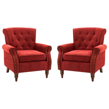 Aeolia Armchair Set of 2, Red
