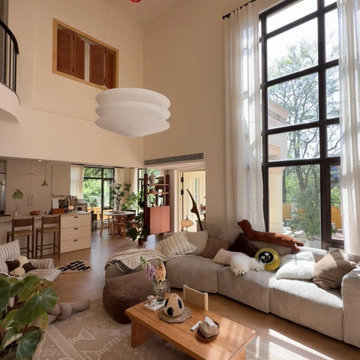 Don’t Waste Fireplace Walls! Brass Sconces > LED Strips for Sunset Layered Glow