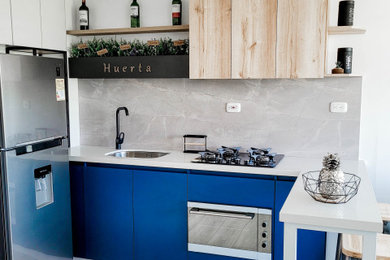 Inspiration for a small industrial home design remodel in Other