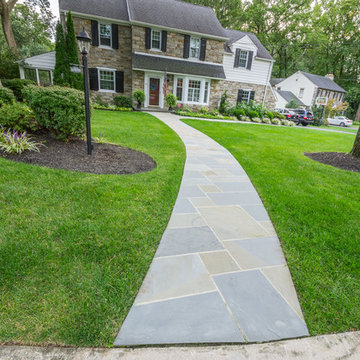 Front Natural Flagstone Walkway