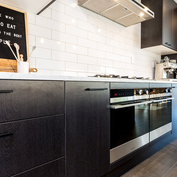 Dark Woodgrain Touchtex Melamine Kitchen